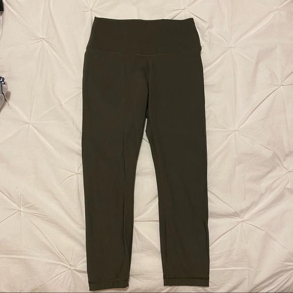 Army green cropped leggings - Picture 2 of 4